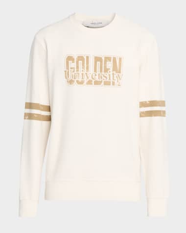 Golden Goose Men's Cotton Fleece Golden University Sweatshirt