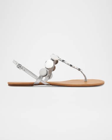 Schutz Acacia Metallic Coin Flat Sandals
