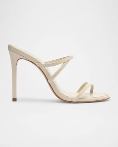 Schutz Diana Leather Stiletto Slide Sandals