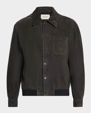 FRAME Men's Suede Bomber Jacket