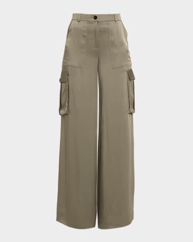 Toccin Maia Silky Satin Cargo Pants