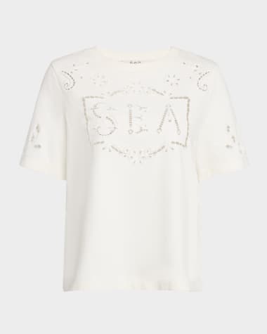 Sea Marie Embroidered T-Shirt