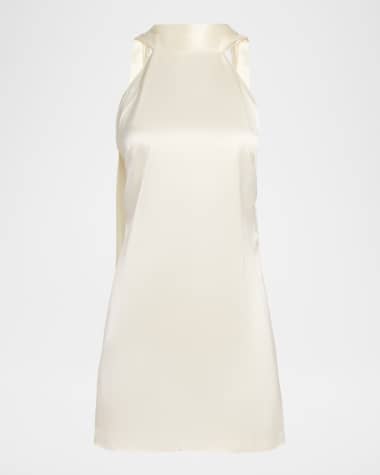 NICHOLAS Lita Draped Satin Mini Dress