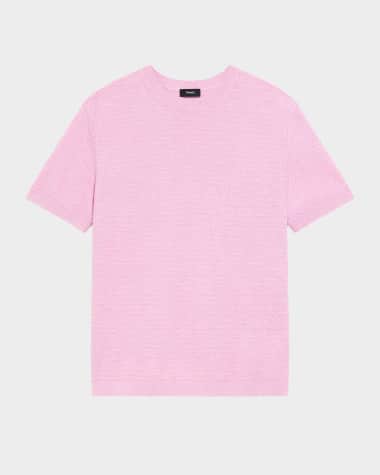 Theory Men's Kolben Knit Short-Sleeve Crewneck Sweater
