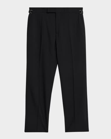 TOM FORD Men's O Connor 120s Wool Flat-Front Trousers