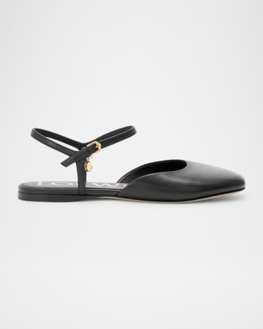 Loewe Toy Ankle-Strap Ballerina Flats