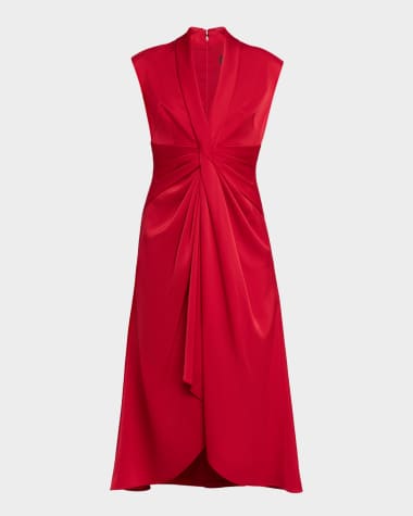 open lace back dress Red Dahlia Lustre Gown– Teuta Matoshi main image 1