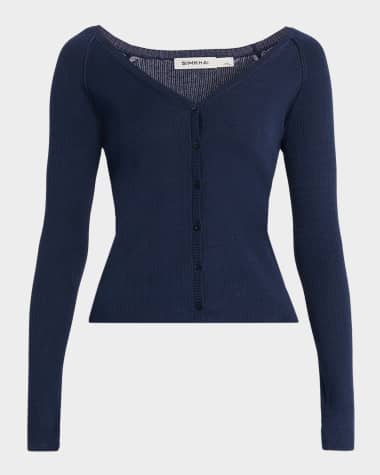 SIMKHAI Darlene Silk-Cashmere Cardigan