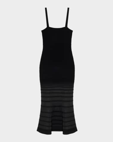 SIMKHAI Vallarie Stripe Illusion Midi Dress