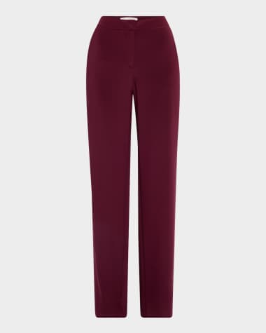 Lafayette 148 New York Sullivan Straight-Leg Wool-Blend Pants