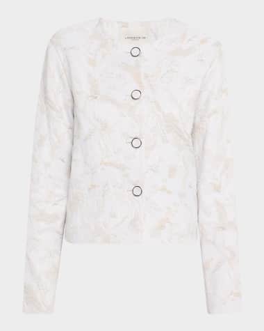 Lafayette 148 New York Button-Down Jacquard Jacket