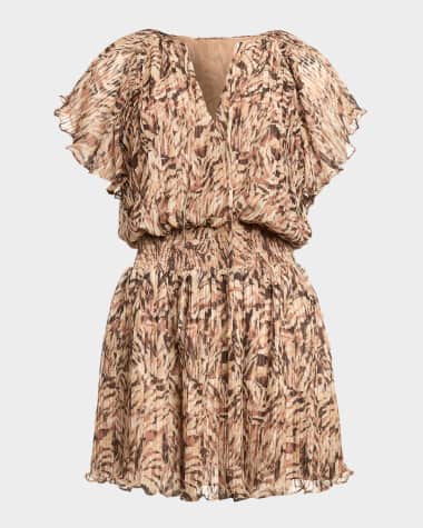 Ramy Brook Felicia Pleated Mini Dress