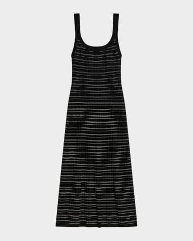 Theory Stripe Knit Midi Dress