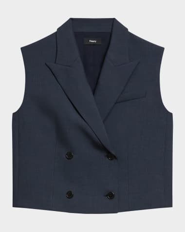 Theory Boxy Double-Breasted Vest