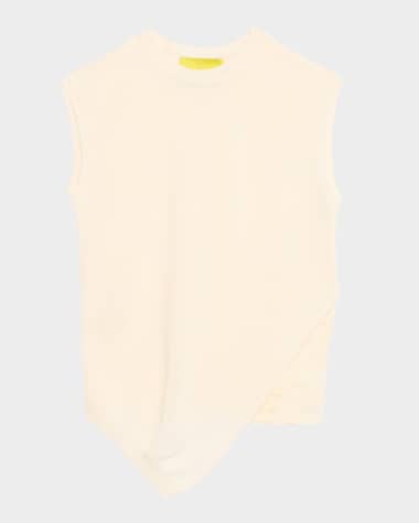 Marques'Almeida Asymmetric Knit Lace Top