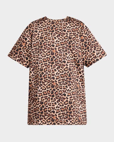 Marques'Almeida Leopard-Print T-Shirt Dress