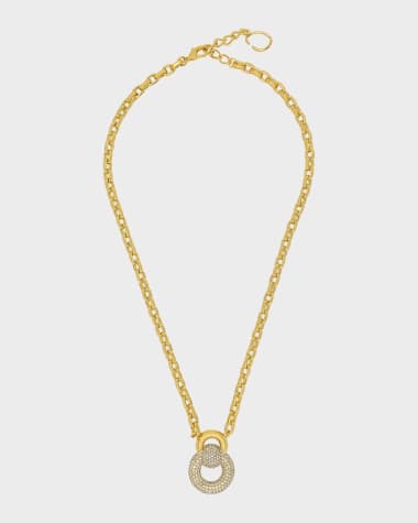 Oscar de la Renta Rhinestone Drop Necklace
