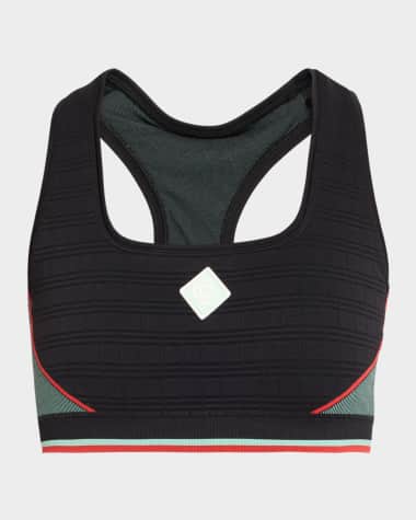 CASABLANCA Check Jacquard Seamless Sports Bra