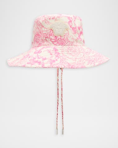Versace Underwater Baroque Cotton Drill Bucket Hat