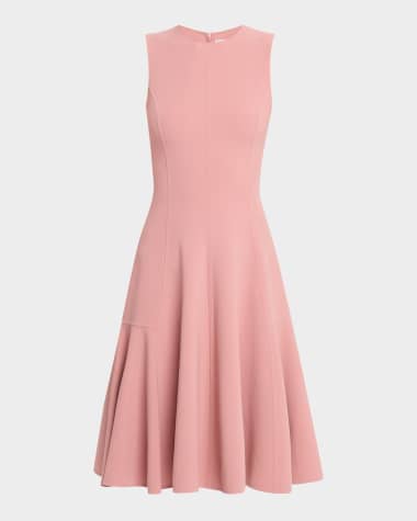 Michael Kors Collection Sleeveless Wool Crepe Flare Dress