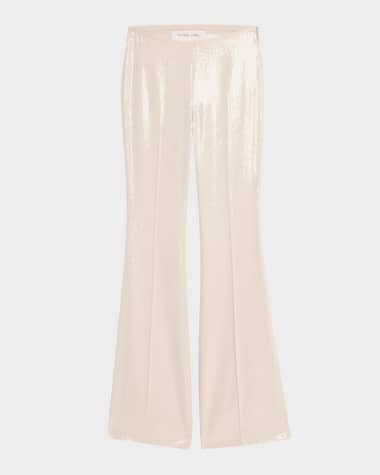 Michael Kors Collection Sequined Side Zip Flared Trousers