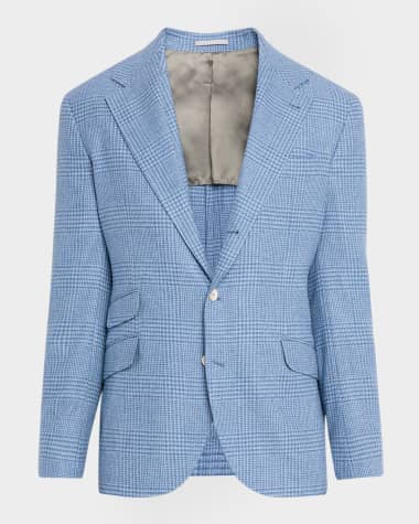 Brunello Cucinelli Men's Tonal Plaid Single-Breasted Sport Coat