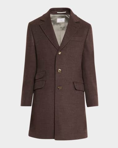Brunello Cucinelli Men's Traditional-Fit Wool Overcoat