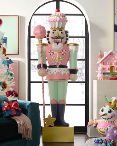 Glitterville 78" Giant Colonel Cupcake Life-Size Christmas Display