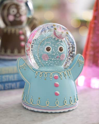 Glitterville Ginger Dough Waterdome, Light Blue