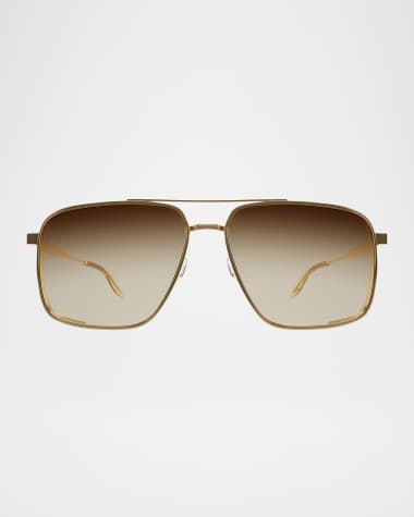 Barton Perreira x 007 Men's Scaramanga Titanium Aviator Sunglasses