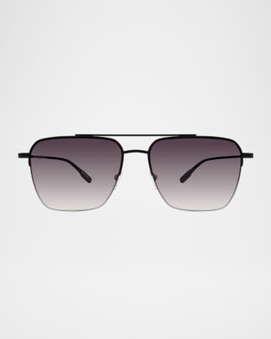 Barton Perreira Men's Armstrong Titanium Aviator Sunglasses