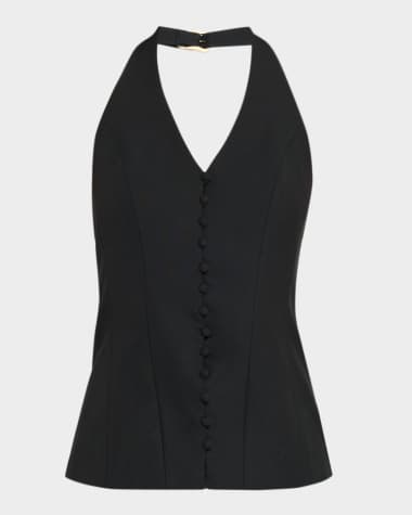 Cult Gaia Helio Button-Front Top