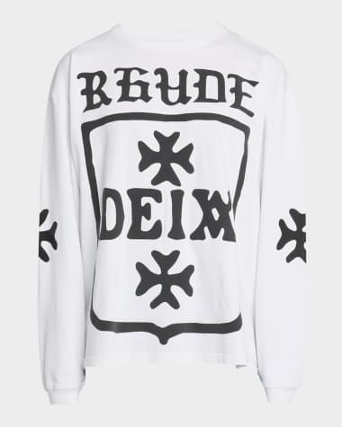 Rhude Men's Deix Shield Oversized Long-Sleeve T-Shirt