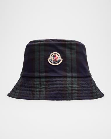 Moncler Men's Archivio Plaid Wool Bucket Hat