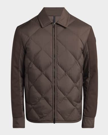 Moncler Men's Edit Diamond Quilt Aiguille Shirt Jacket