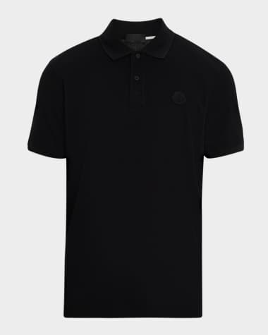 Moncler Men's Cotton Tonal Logo Polo Shirt