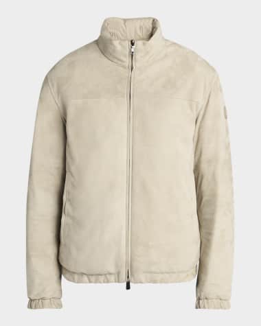 Moncler Men's Cernay Reversible Suede and Quilted Jacket