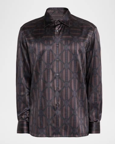 Brown Men's Designer Dress Shirts | Neiman Marcus