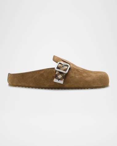 Burberry Urchin Calf Suede Slide Clogs