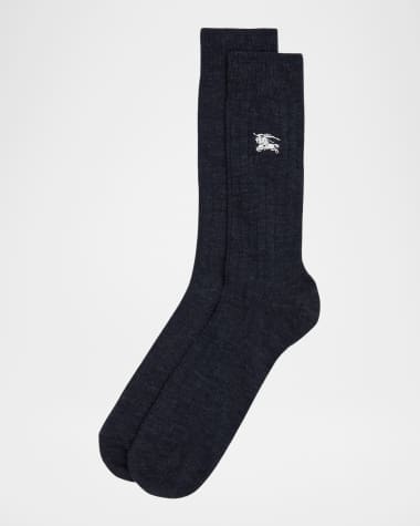 Burberry Men's Embroidered EKD Crew Socks