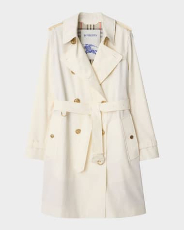 Burberry Kensington Belted Double-Breasted Trench Coat