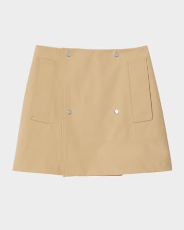 スカート BURBERRY Women Mini Skirts 8077203HUNTER YELLOW BURBERRY Ladies Flag Intarsia Crepe Mini Skirt, Brand Size 8