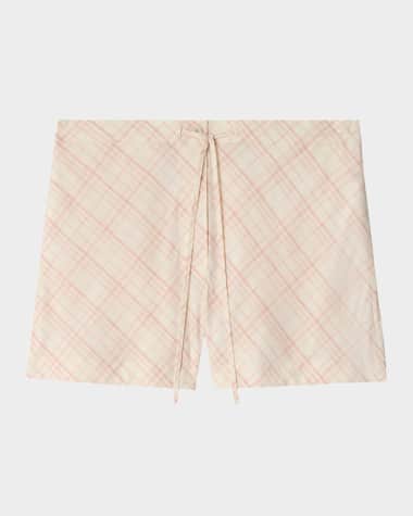Burberry Check Pajama Shorts