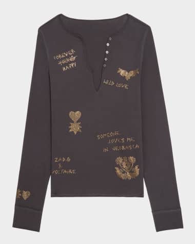 Zadig & Voltaire Tuni Multi Strass Henley