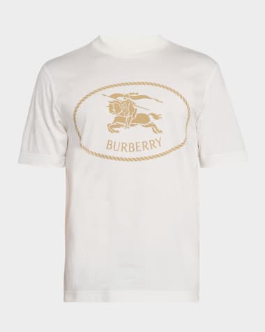 Burberry Men's Cotton Knight Stamp Graphic T-Shirt