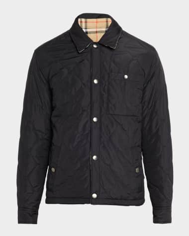 Burberry Men's Reversible Check Quilted Nylon Overshirt