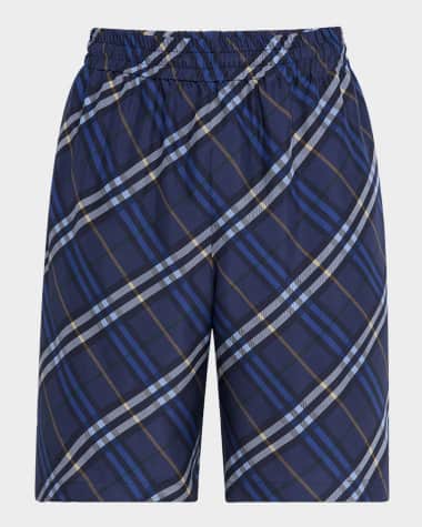 Burberry Men's Casual Silk Check Shorts