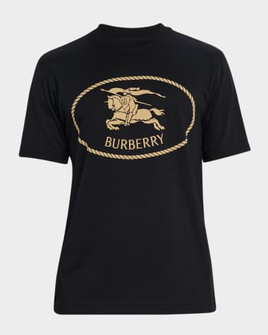 Burberry Men's Cotton Knight Stamp Graphic T-Shirt