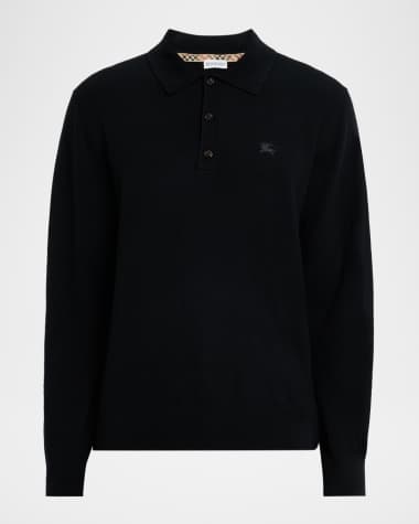 Burberry Men's Embroidered EKD Knit Polo Shirt