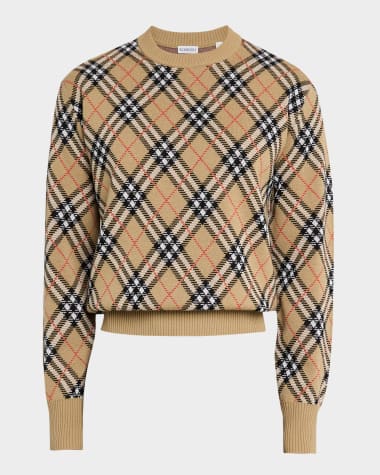 Burberry Men's Vintage Check Knit Crewneck Sweater